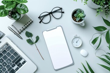 Business desk white and clean design professional.