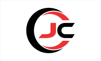 JC initial letter circle icon gaming logo design vector template. batman logo, sports logo, monogram, polygon, war game, symbol, playing logo, abstract, fighting, typography, minimal, wings logo, sign
