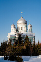 Fototapeta na wymiar Cathedral of the Life-Giving Holy Trinity Seraphim-Diveyevo Monastery, Russia