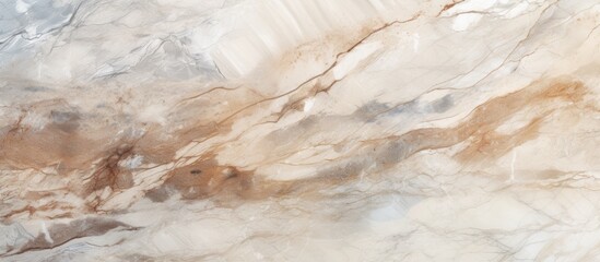 A stylish wallpaper pattern showcasing a combination of white and brown marble textures for a...