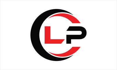 LP initial letter circle icon gaming logo design vector template. batman logo, sports logo, monogram, polygon, war game, symbol, playing logo, abstract, fighting, typography, minimal, wings logo, sign