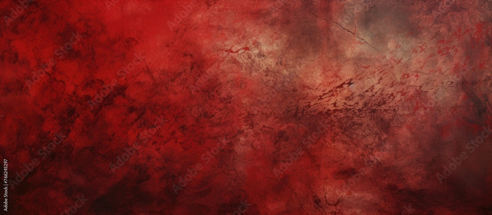 Poster an image capturing a close up of a red background with swirling smoke, resembling a celestial event.