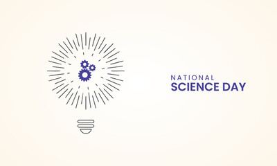 National Science day, Science day creative design for social media banner, poster 3D Illustration