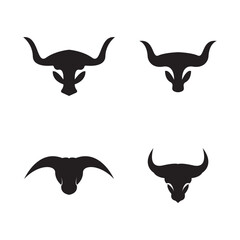 bull head icon vector illustration template design - obrazy, fototapety, plakaty