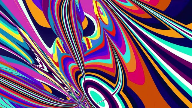 Colorful Fluid and Psychedelic Video for Summer Music
