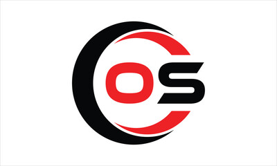OS initial letter circle icon gaming logo design vector template. batman logo, sports logo, monogram, polygon, war game, symbol, playing logo, abstract, fighting, typography, minimal, wings logo, sign