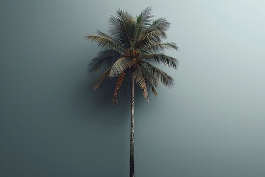 The palm tree print is white and black with the palm tree on it