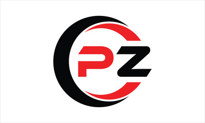 PZ initial letter circle icon gaming logo design vector template. batman logo, sports logo, monogram, polygon, war game, symbol, playing logo, abstract, fighting, typography, minimal, wings logo, sign