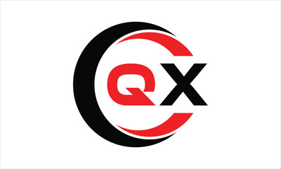 QX initial letter circle icon gaming logo design vector template. batman logo, sports logo, monogram, polygon, war game, symbol, playing logo, abstract, fighting, typography, minimal, wings logo, sign
