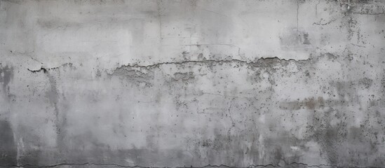 A detailed shot of a weathered gray concrete wall with peeling paint, showcasing a monochrome pattern resembling a composite material