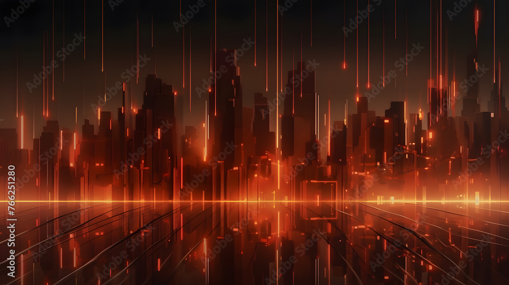 Poster animation linear dark red light animations