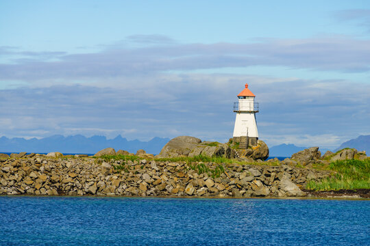 Lighthouse Hovsund Lofoten Islands Norway