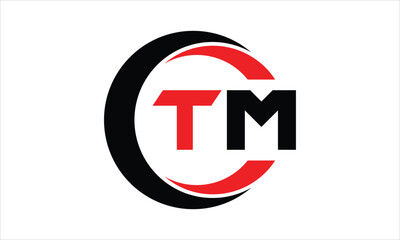 TM initial letter circle icon gaming logo design vector template. batman logo, sports logo, monogram, polygon, war game, symbol, playing logo, abstract, fighting, typography, minimal, wings logo, sign