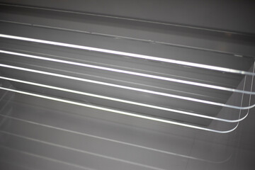 Obraz premium Glass in the interior. Luminous panel. Futurism in the interior.