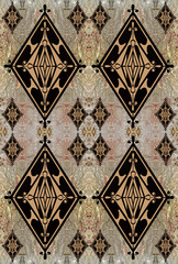 abstract decorative geometric illustration pattern for retro, vintage, textile, print, wallpaper, background, fabric and fashion.