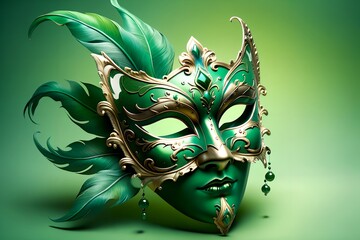 Carnival mask on abstract background