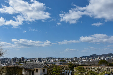 Fototapeta na wymiar 姫路城から見る姫路市の風景