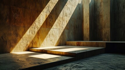 Minimalist Mockup Frame in Sunlit Modern Interior.