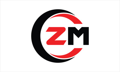 ZM initial letter circle icon gaming logo design vector template. batman logo, sports logo, monogram, polygon, war game, symbol, playing logo, abstract, fighting, typography, minimal, wings logo, sign