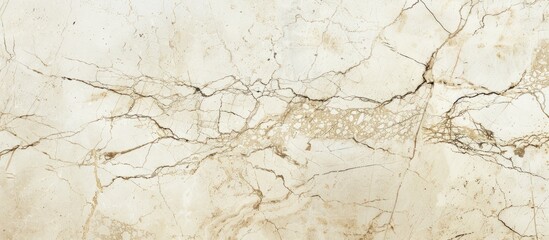 A detailed shot of a white marble texture showcasing cracks. The combination of brown, wood, water, flooring, beige, twig, soil, grass, and art makes for a stunning building material - Powered by Adobe