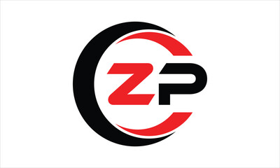 ZP initial letter circle icon gaming logo design vector template. batman logo, sports logo, monogram, polygon, war game, symbol, playing logo, abstract, fighting, typography, minimal, wings logo, sign