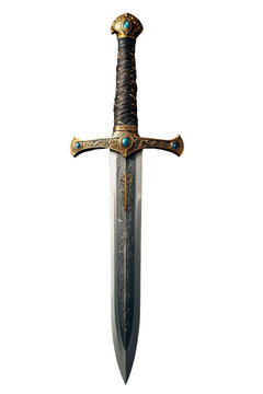 Ancient dagger isolated on white, Ancient dagger isolated on white, Sword PNG Images, Sword PNG transparent images, Ancient sword images, The sword decorated with gold and jewels