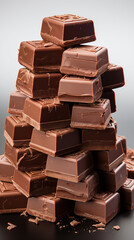 heap of chocolate candies closeup