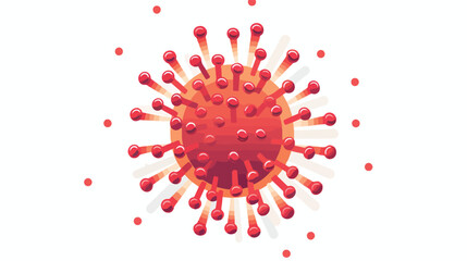 A Coronavirus Flat vector isolated on white background