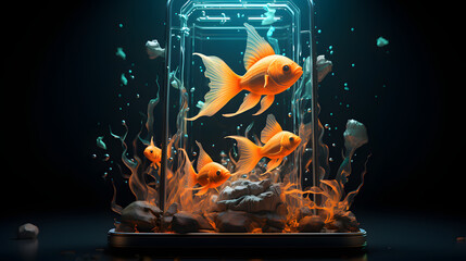 live fish aquarium hd phone app background png - obrazy, fototapety, plakaty