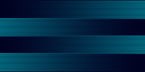 Modern dark blue abstract horizontal banner background with glowing geometric lines. Shiny blue diagonal rounded lines pattern. Futuristic concept. Suit for modern web line blue light arts