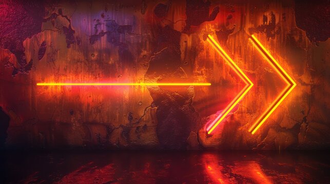 Neon arrows design texture pattern wallpaper live performance concert disco element computer graphic LED WALL stage technology background