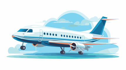 Airplane vector composition Flat vector isolated