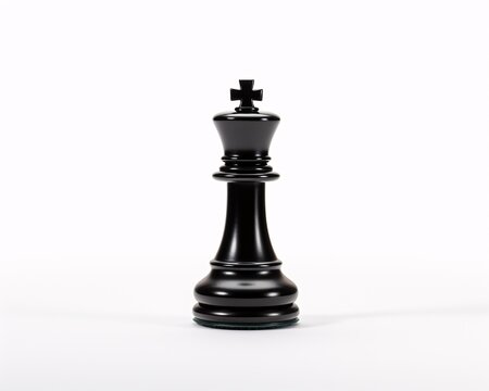 a black chess piece on a white background