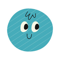 Obraz premium Cute Geometric Shape Character. Cute Cartoon Face/ Isolated Element.