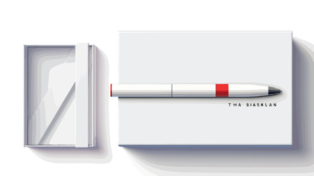 Blank pen drive and ball point pen with paper box