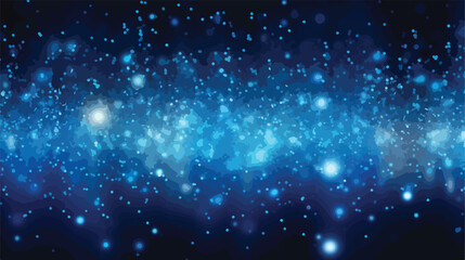 Fototapeta na wymiar Blue glitter particles falling in light rays loop ..