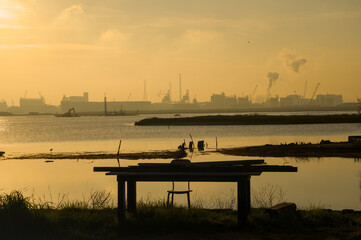Sunset at Pialassa Piomboni (Marina di Ravenna, Italy)