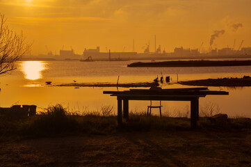 Sunset at Pialassa Piomboni (Marina di Ravenna, Italy)