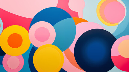 Vibrant Abstract Geometric Background with Colorful Circles
