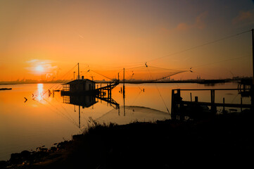 Sunset at Pialassa Piomboni (Marina di Ravenna, Italy)