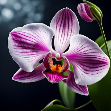 Orchid flower digital illustration