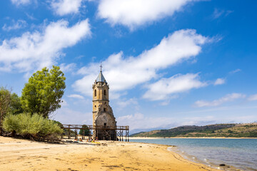 swamped church of San Roque near Villanueva de las Rozas, Cantabria, Spain - 766268237