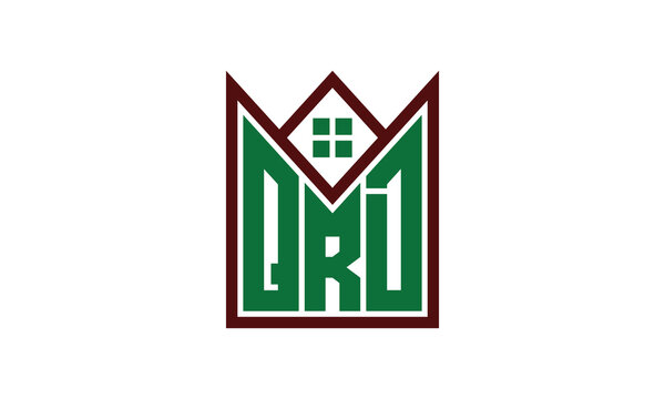 QRD initial letter builders real estate logo design vector. construction, housing, home marker, property, building, apartment, flat, compartment, business, corporate, house rent, rental, commercial