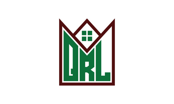 QRL initial letter builders real estate logo design vector. construction, housing, home marker, property, building, apartment, flat, compartment, business, corporate, house rent, rental, commercial