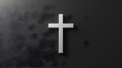 black background with a white cross, minimalist,