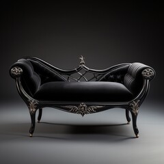 Black Velvet Chaise Lounge Elegant Resting Place