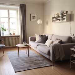 Well-Furnished Living Room With Large Window