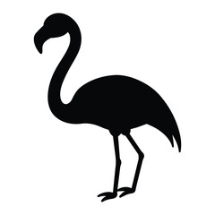 flamingo silhouette isolated on white