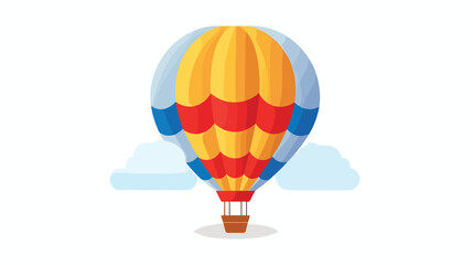 Hot air balloon icon modern minimal flat design style