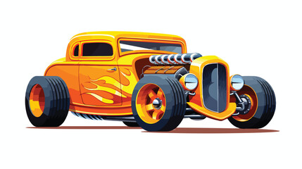 Hot Rod Flat vector isolated on white background